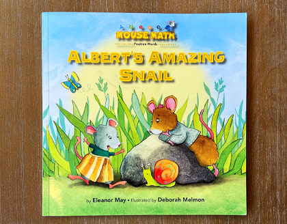 The book “Albert’s Amazing Snail” by Eleanor May.