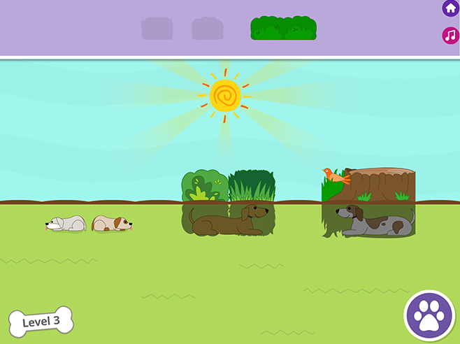 Puppy Park app level screenshot.